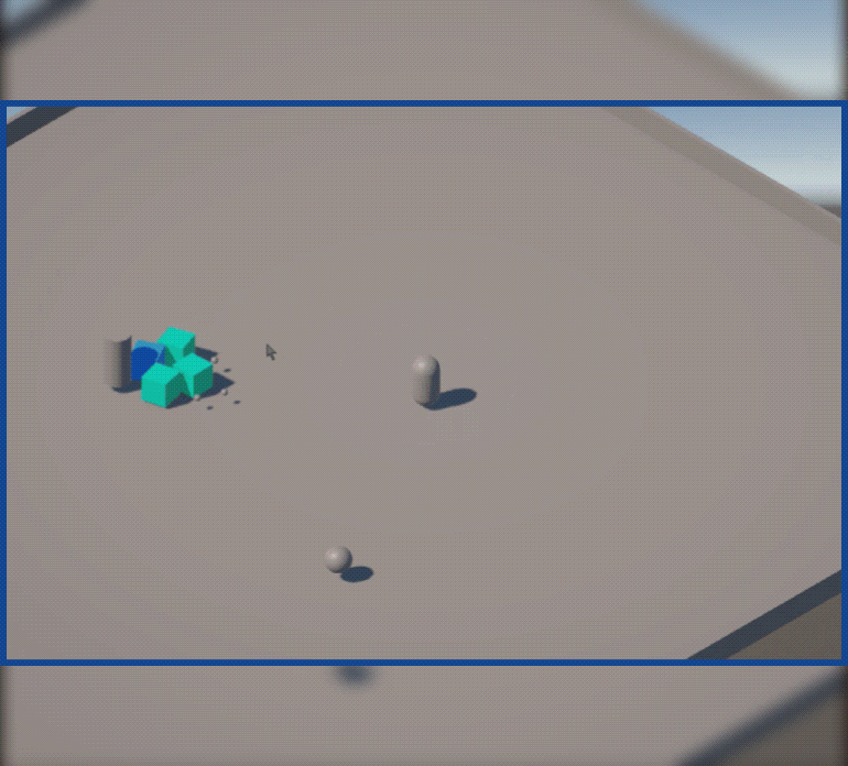 Agent reacting to stimuli demonstration